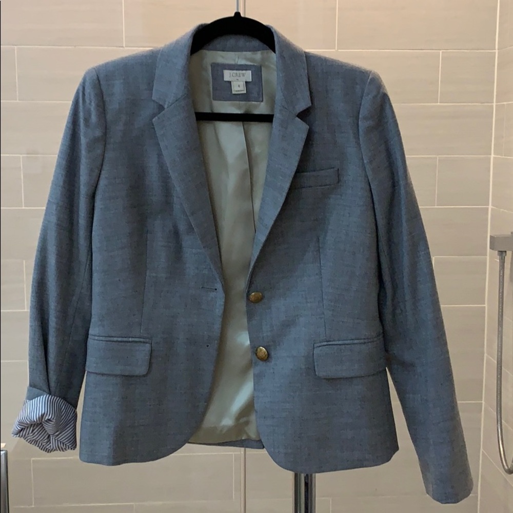 Grey JCrew wool blazer